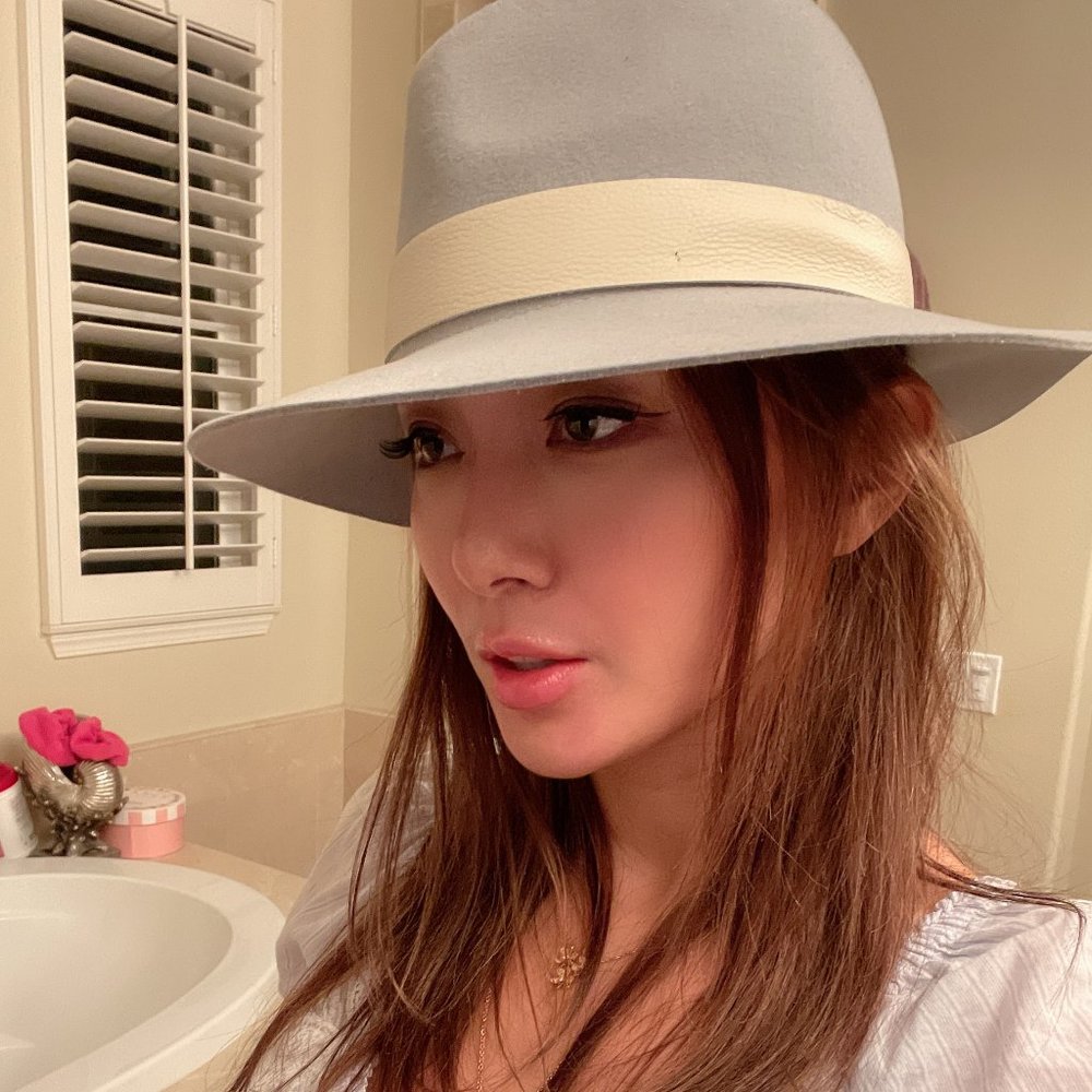 Grey and White Rag and Bone Hat